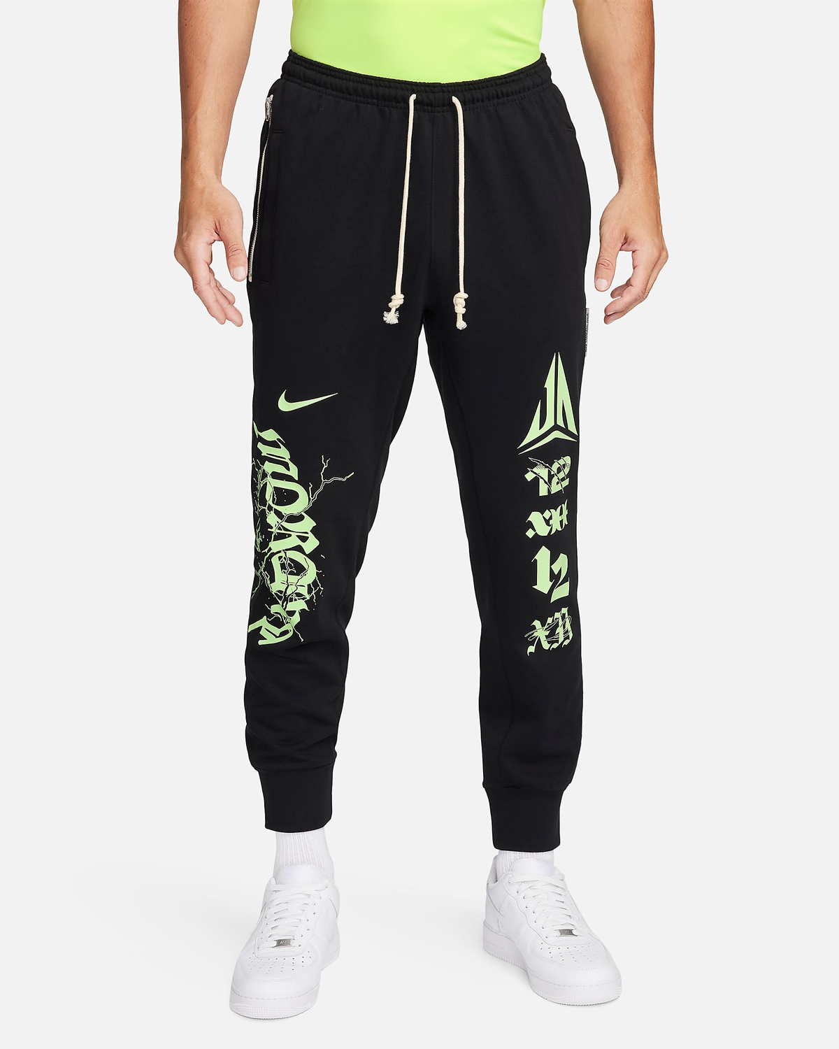 Nike-Ja-1-Zombie-Halloween-Pants-Black-Lime-1