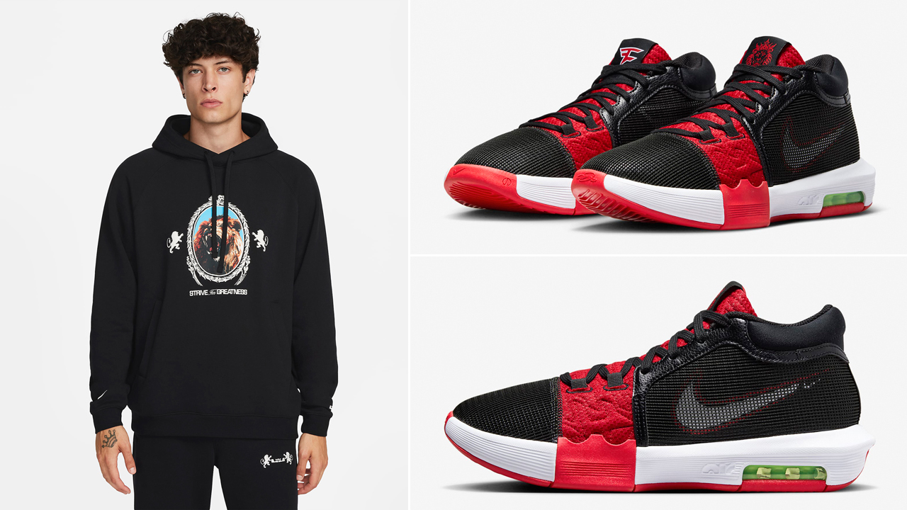 Nike-LeBron-Witness-8-Faze-Clan-Hoodie-Match-Outfit