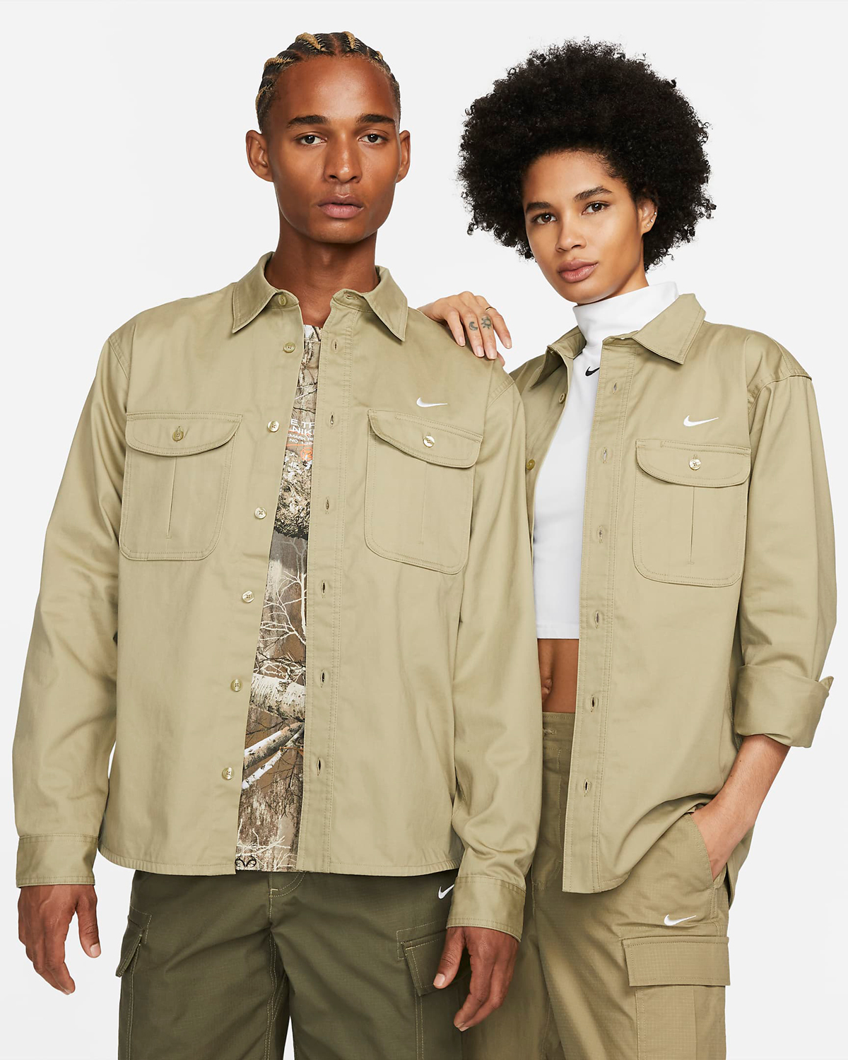 Nike-SB-Long-Sleeve-Button-Up-Top-Neutral-Olive