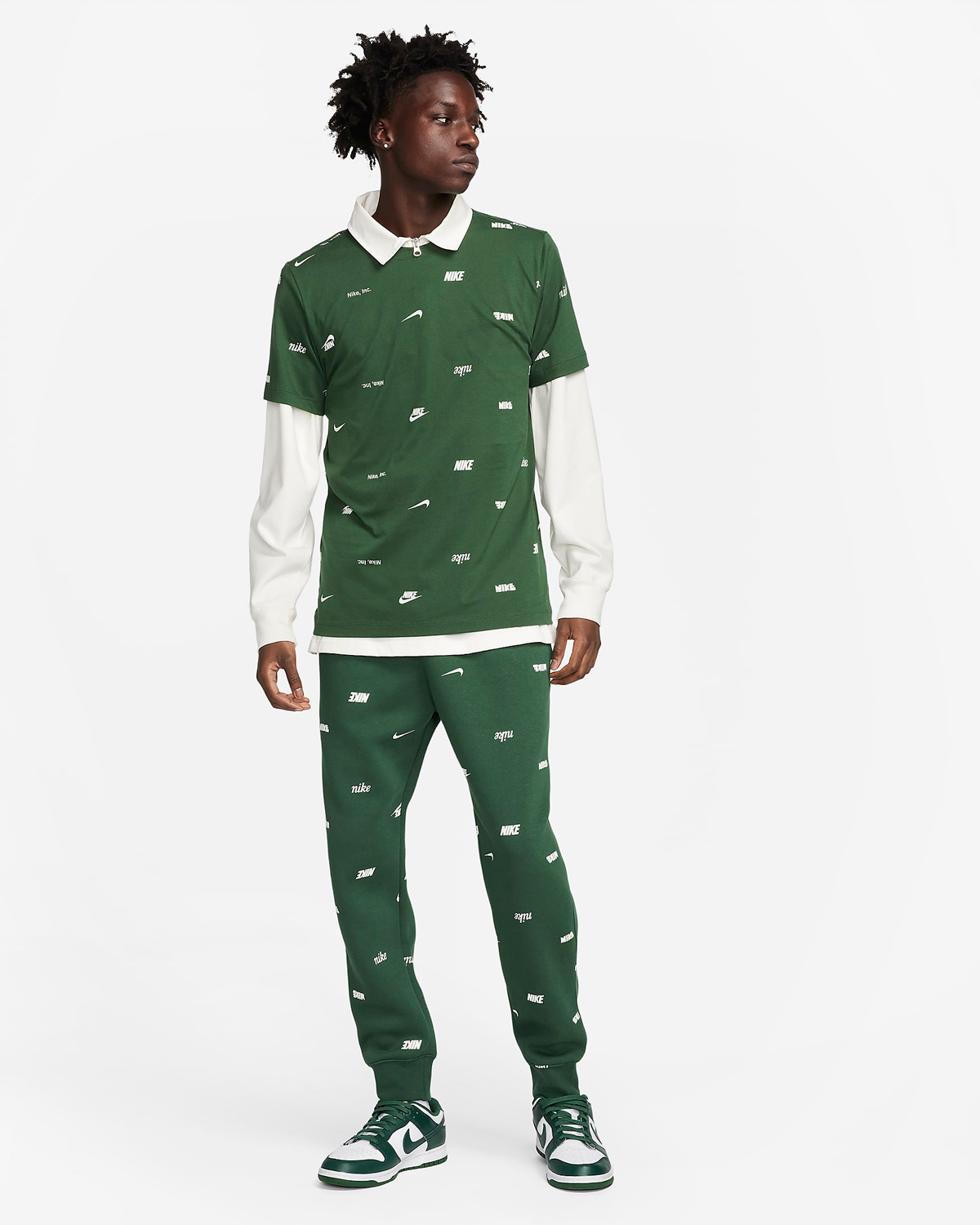 Nike-Sportswear-Club-Fleece-Allover-Print-Joggers-Fir-Green-Outfit