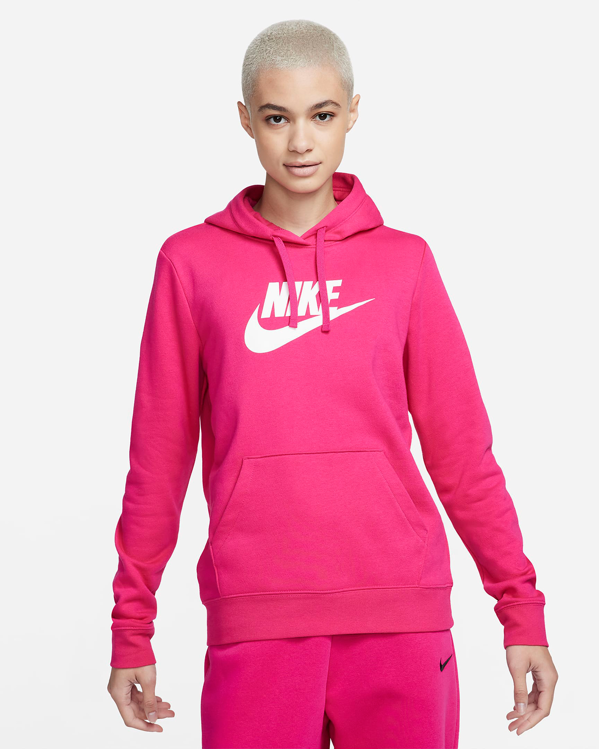 Nike-Sportswear-Club-Fleece-Logo-Hoodie-Fireberry