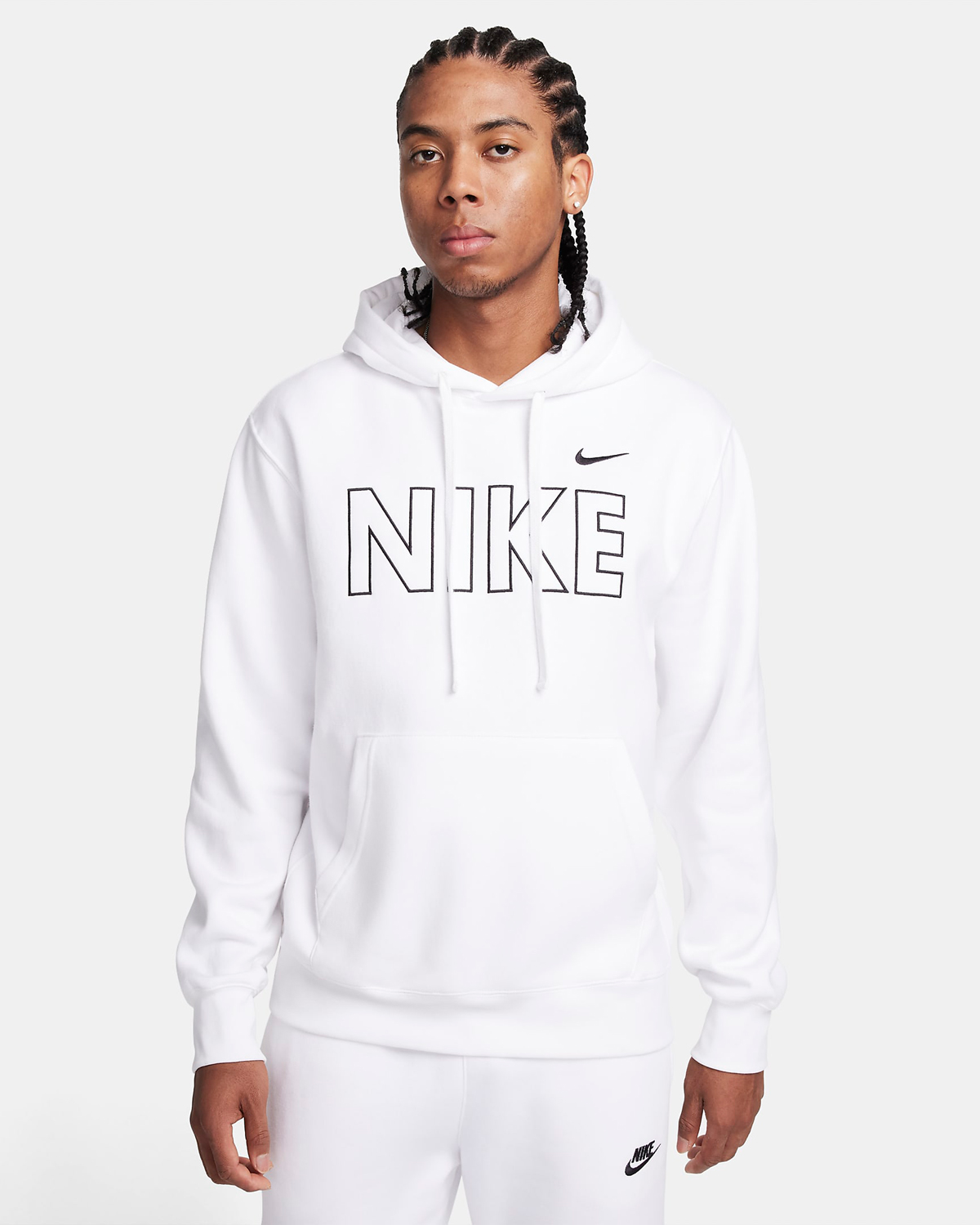 Nike-Sportswear-Club-Fleece-Pullover-Hoodie-White-Black