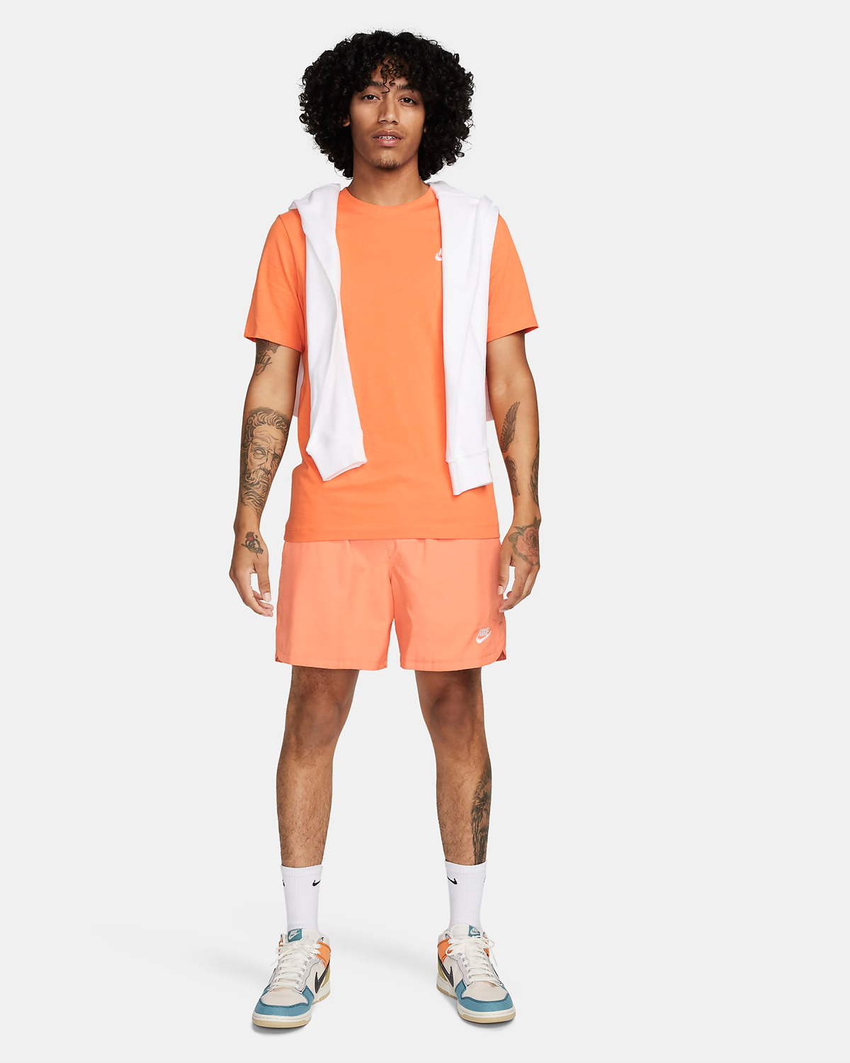 Nike-Sportswear-Club-T-Shirt-Bright-Mandarin-Outfit