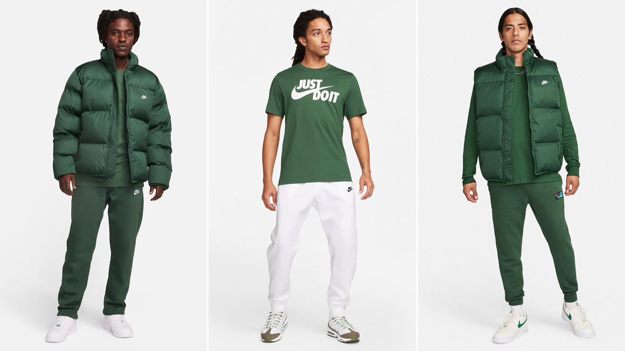 Nike-Sportswear-Fir-Green-Clothing-Shirts-Hoodies-Pants-Jackets-Fall-Holiday-2023