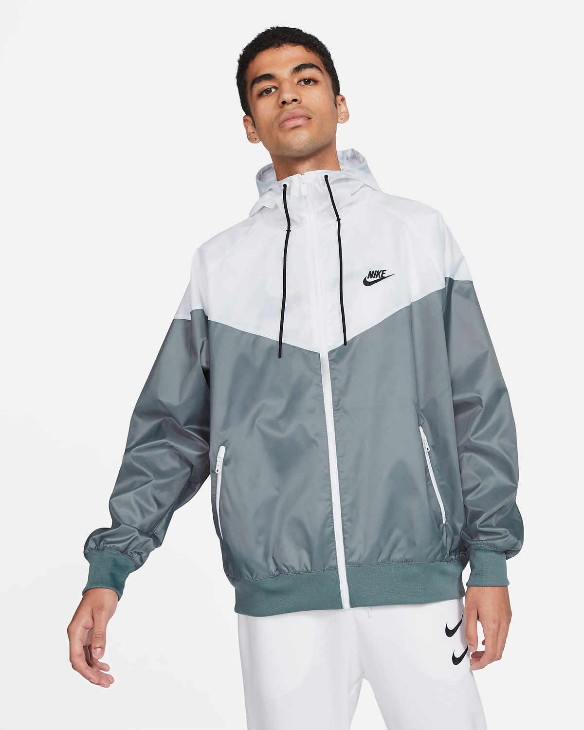 Nike-Sportswear-Hooded-Windrunner-Jacket-Smoke-Grey-White
