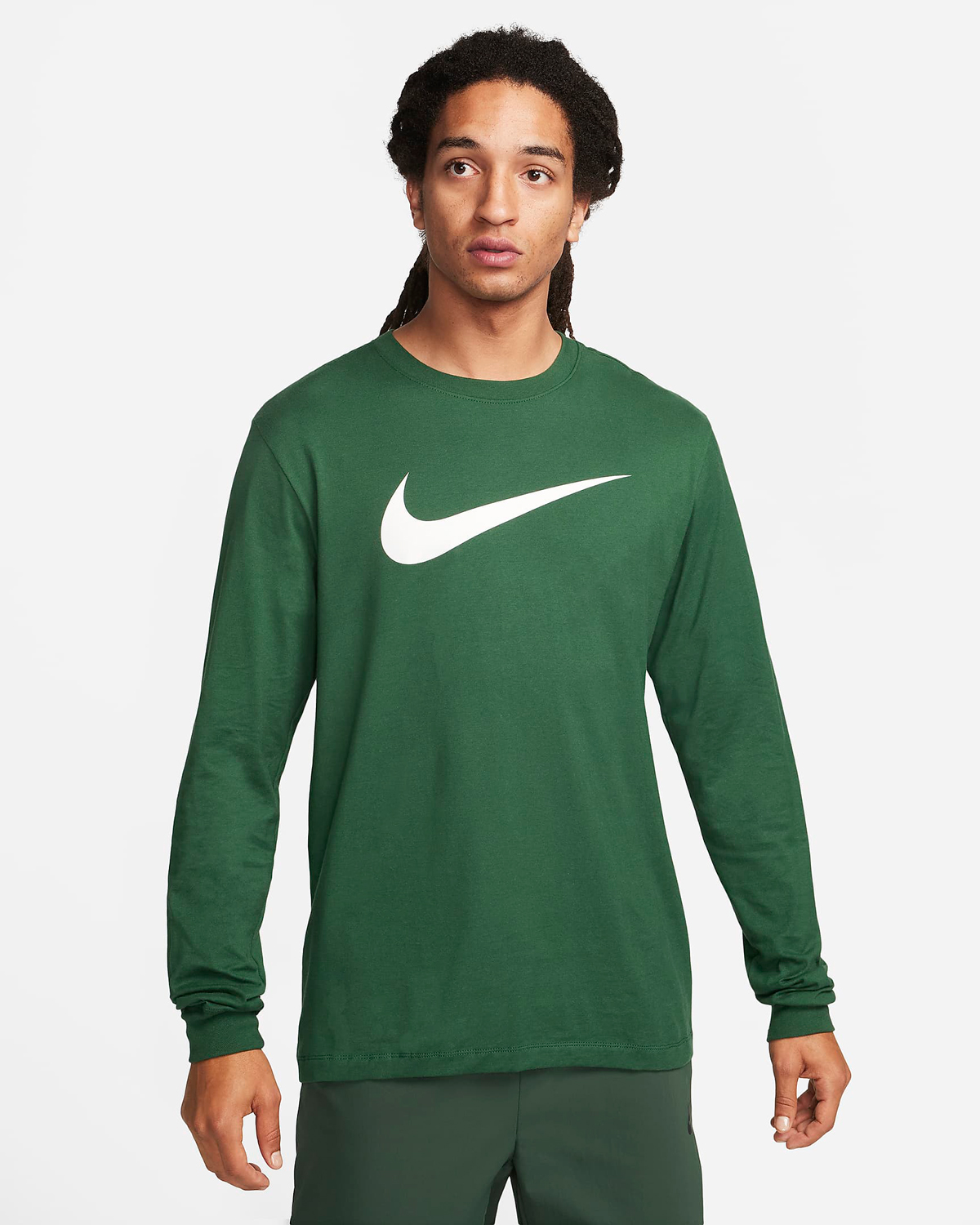 Nike-Sportswear-Swoosh-Long-Sleeve-T-Shirt-Fir-Green