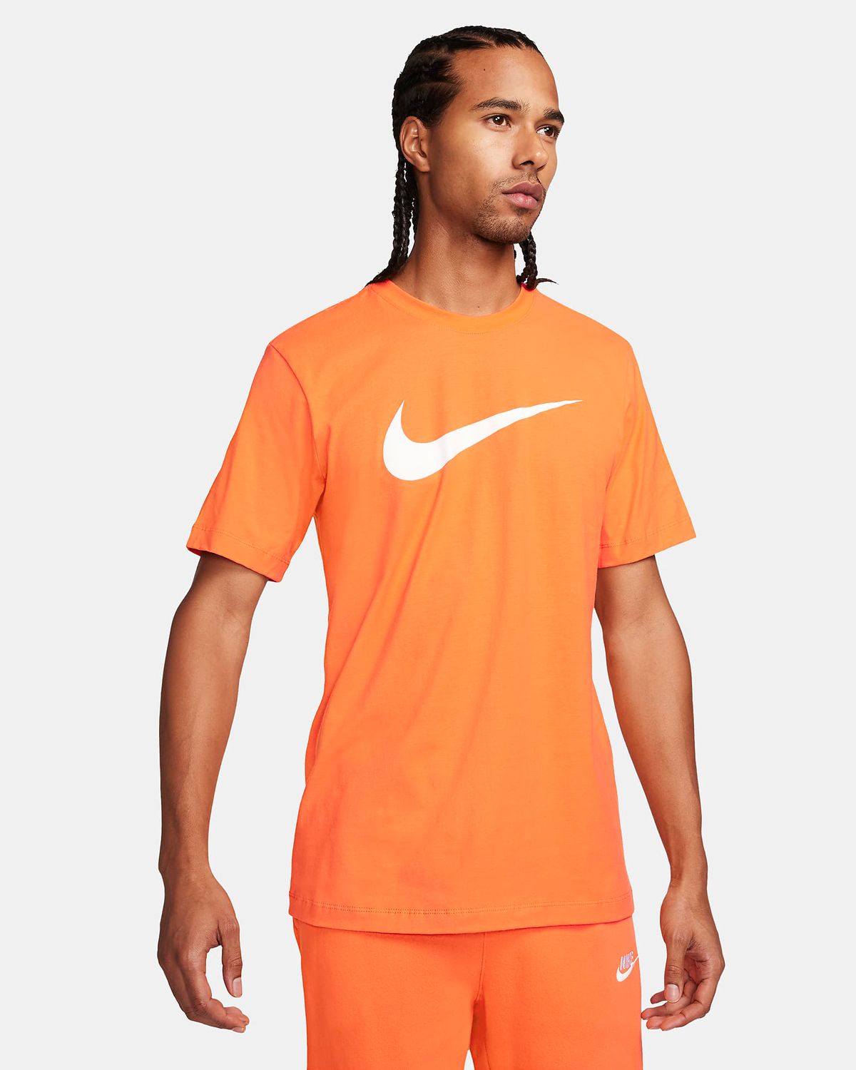 Nike Sportswear Swoosh T Shirt Bright Mandarin