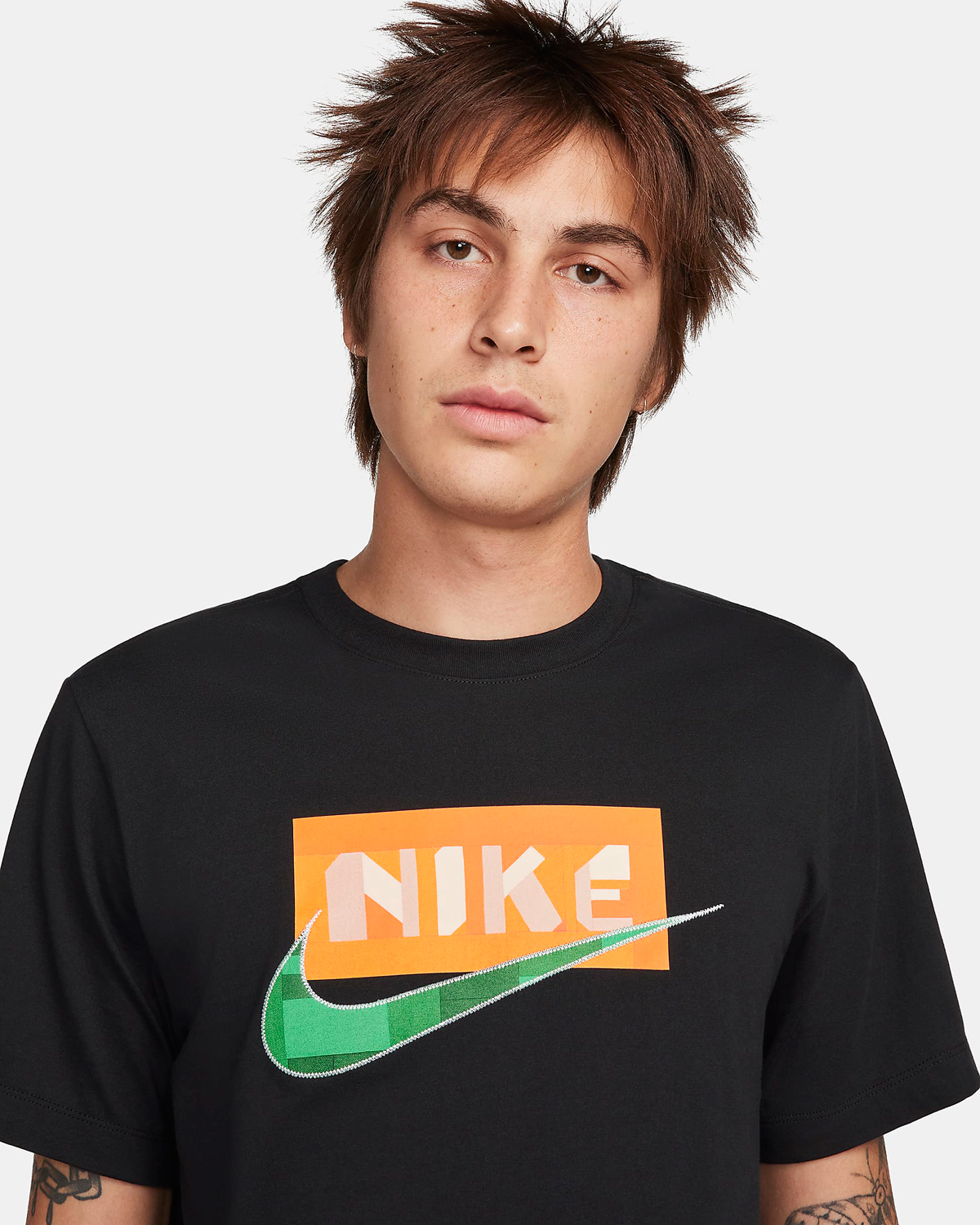 Nike-Sportswear-T-Shirt-Black-Orange-Green-2