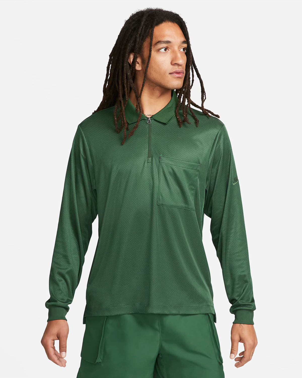 Nike-Sportswear-Tech-Pack-Long-Sleeve-Top-Fir-Green