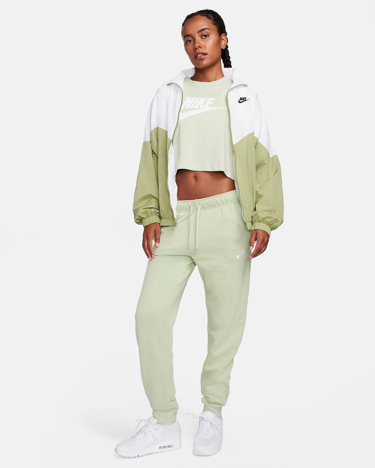 Nike-Sportswear-Womens-Cropped-Logo-T-Shirt-Honeydew-Outfit