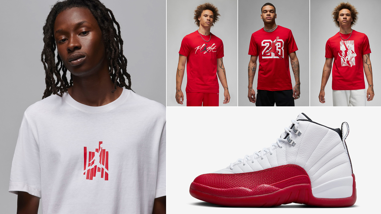 Shirts-to-Match-Air-Jordan-12-Cherry-2023-Sneakers