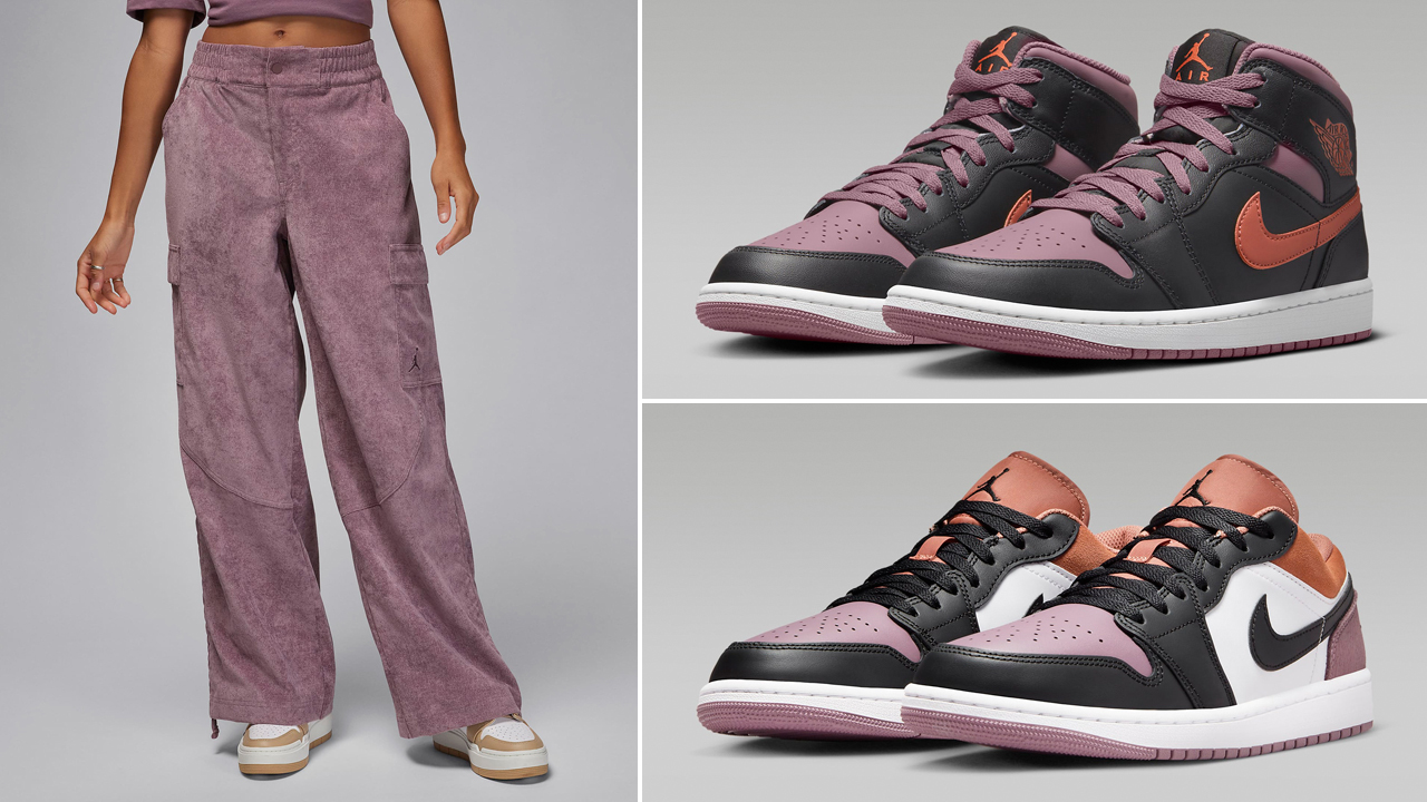 Air-Jordan-1-Sky-J-Purple-Orange-Womens-Pants