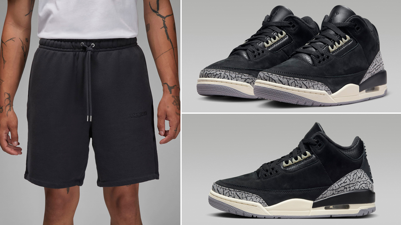 Air-Jordan-3-Off-Noir-Mens-Shorts