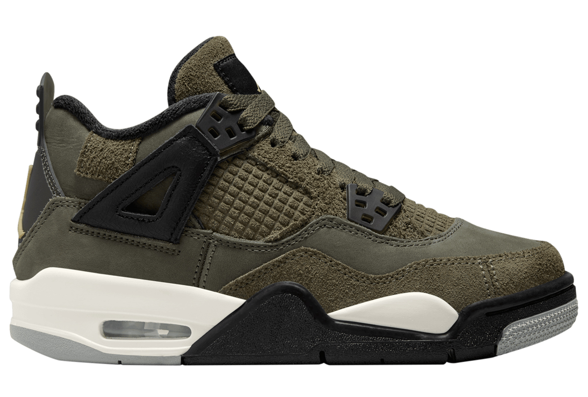 Air-Jordan-4-Craft-Olive-GS-Grade-School-Kids