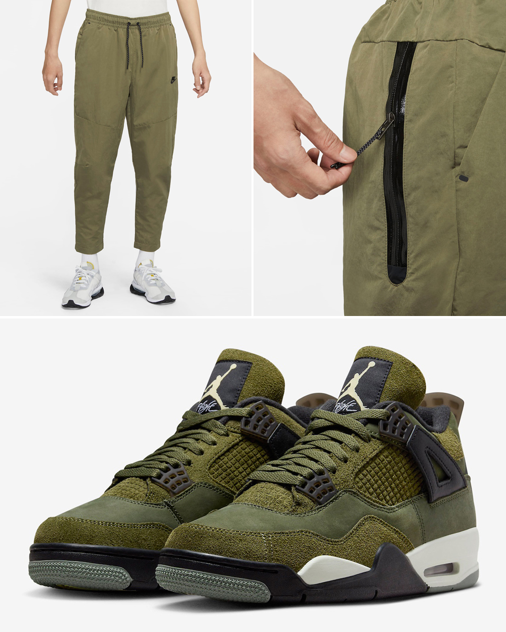 Air-Jordan-4-Craft-Olive-Nike-Pant
