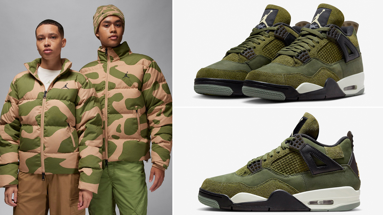 Air-Jordan-4-Craft-Olive-Winter-Jacket-Outfit
