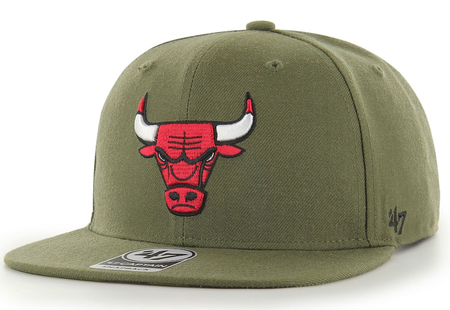 Chicago-Bulls-Olive-Snapback-Hat