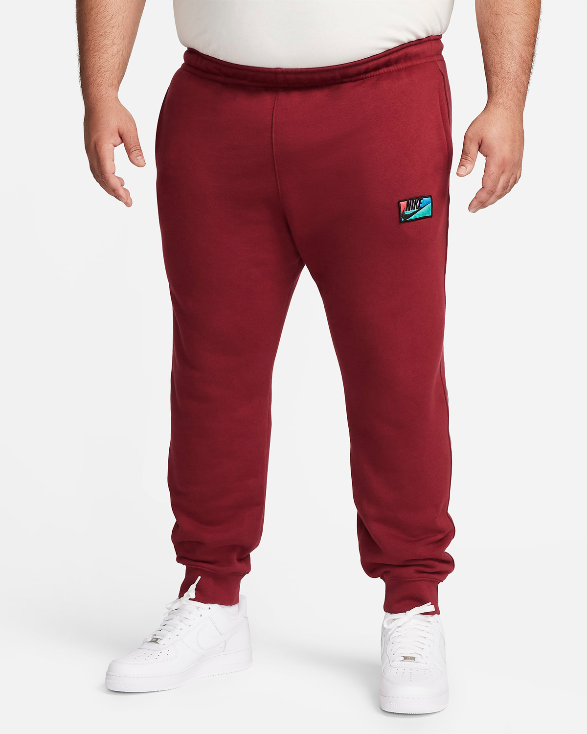 Nike-Club-Fleece-Patch-Pants-Team-Red