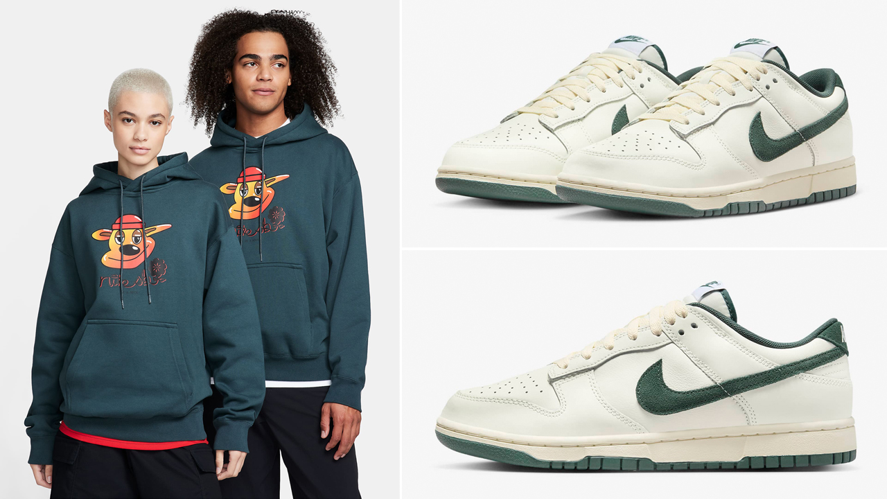 Nike-Dunk-Low-Athletic-Department-Deep-Jungle-Hoodie-Outfit