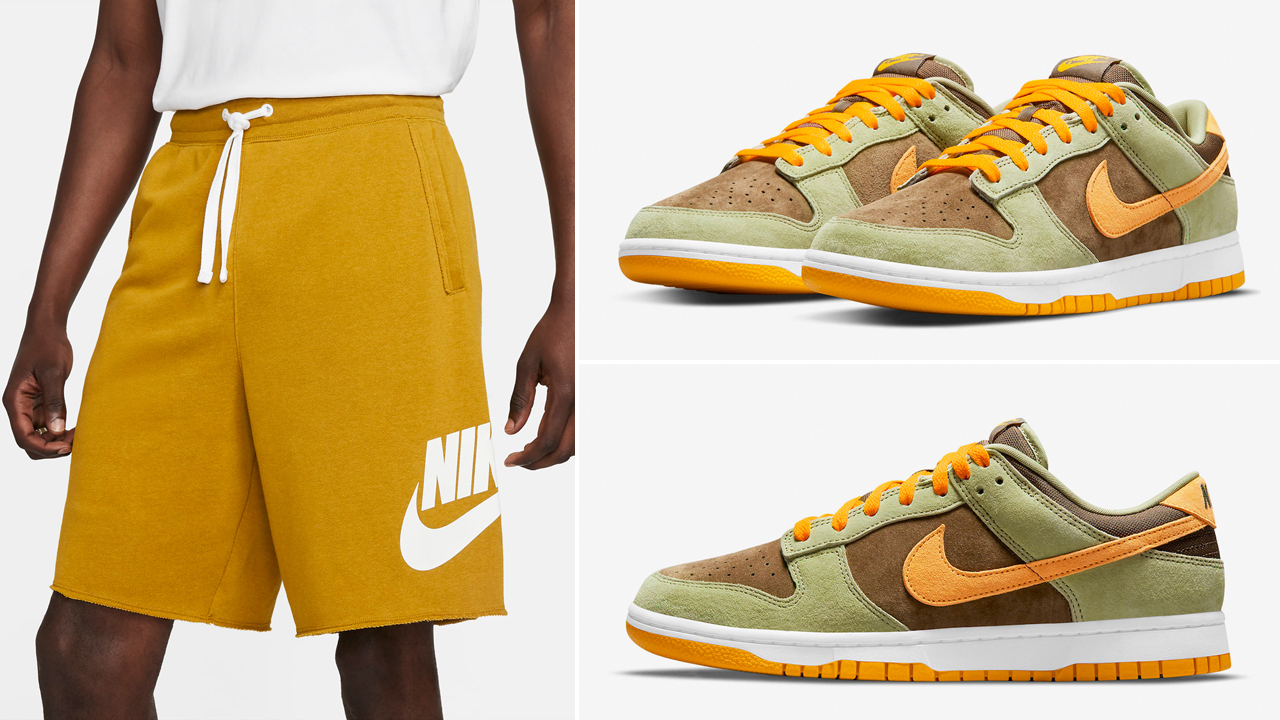 Nike-Dunk-Low-Dusty-Olive-2023-Shorts-Outfit