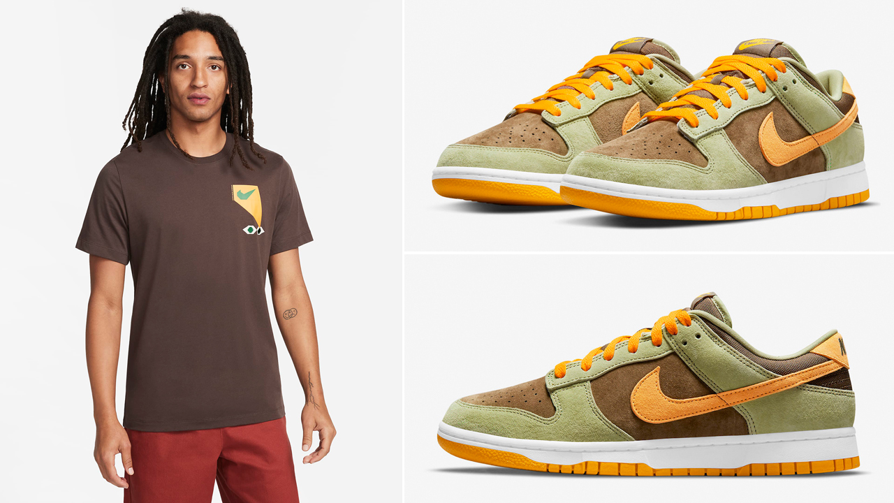Dusty Olive Low Dunks T Shirt, Trap To Rise Above Poverty, Chocolate