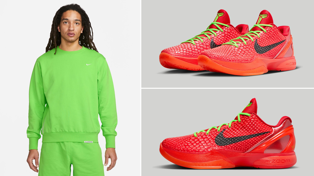 Nike-Kobe-6-Protro-Reverse-Grinch-Shirt-Match