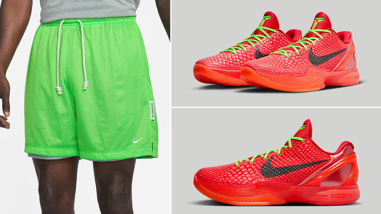 Nike Kobe 6 Protro Reverse Grinch Shorts 1