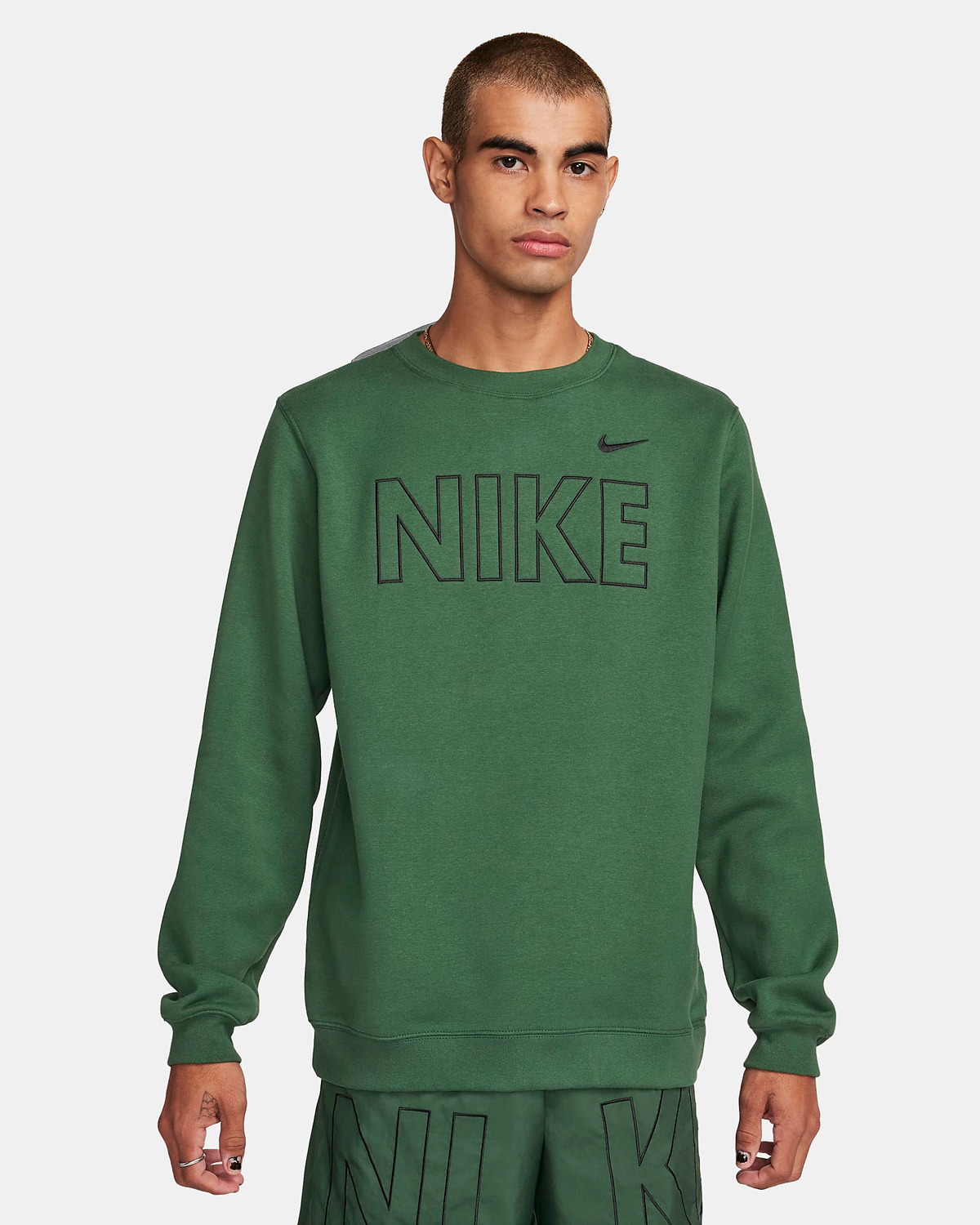 Nike-Sportswear-Club-Fleece-Sweatshirt-Fir-Green