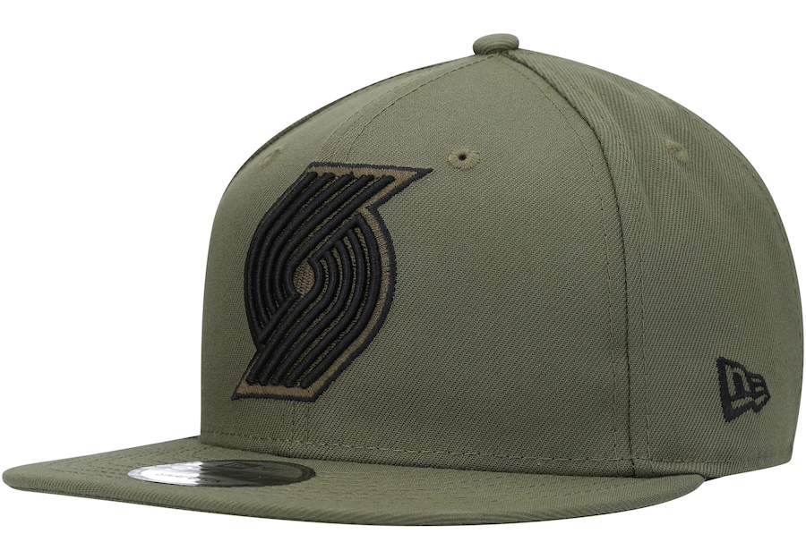 Portland-Trail-Blazers-New-Era-Olive-Snapback-Hat