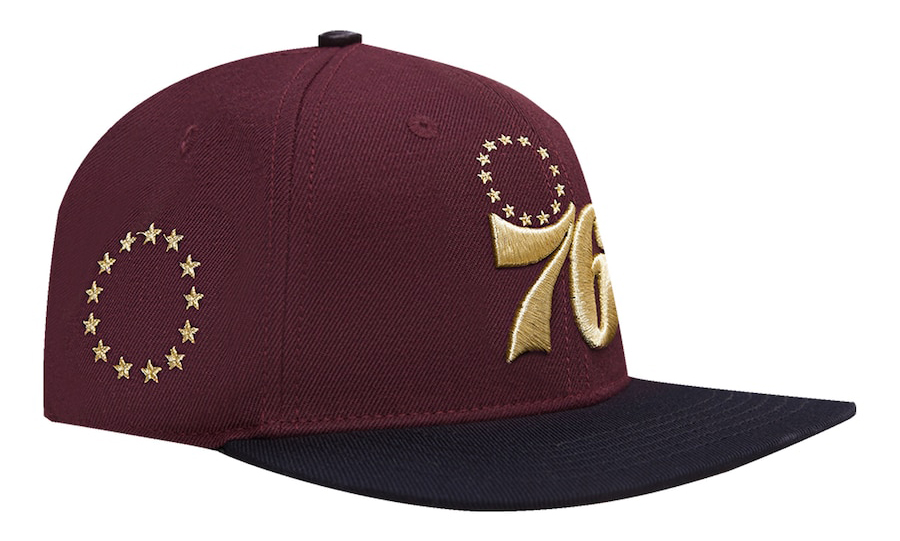 Pro-Standard-76ers-Burgundy-Gold-Hat