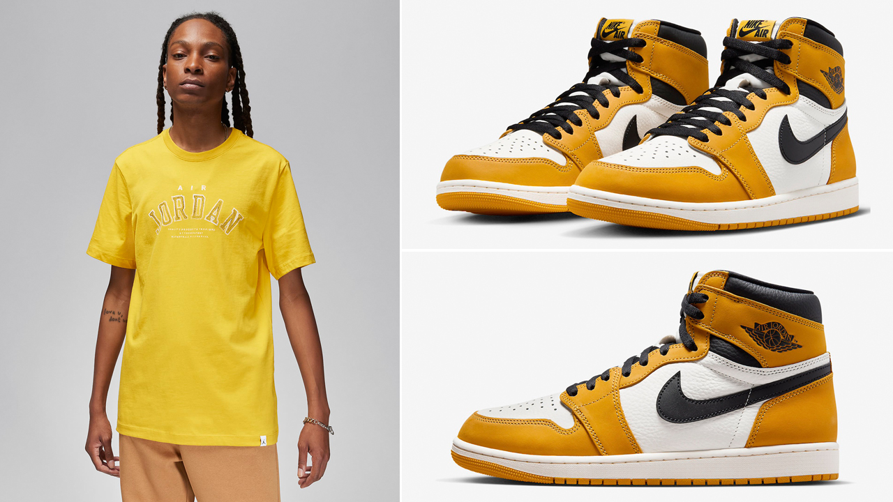 Air-Jordan-1-High-OG-Yellow-Ochre-T-Shirt