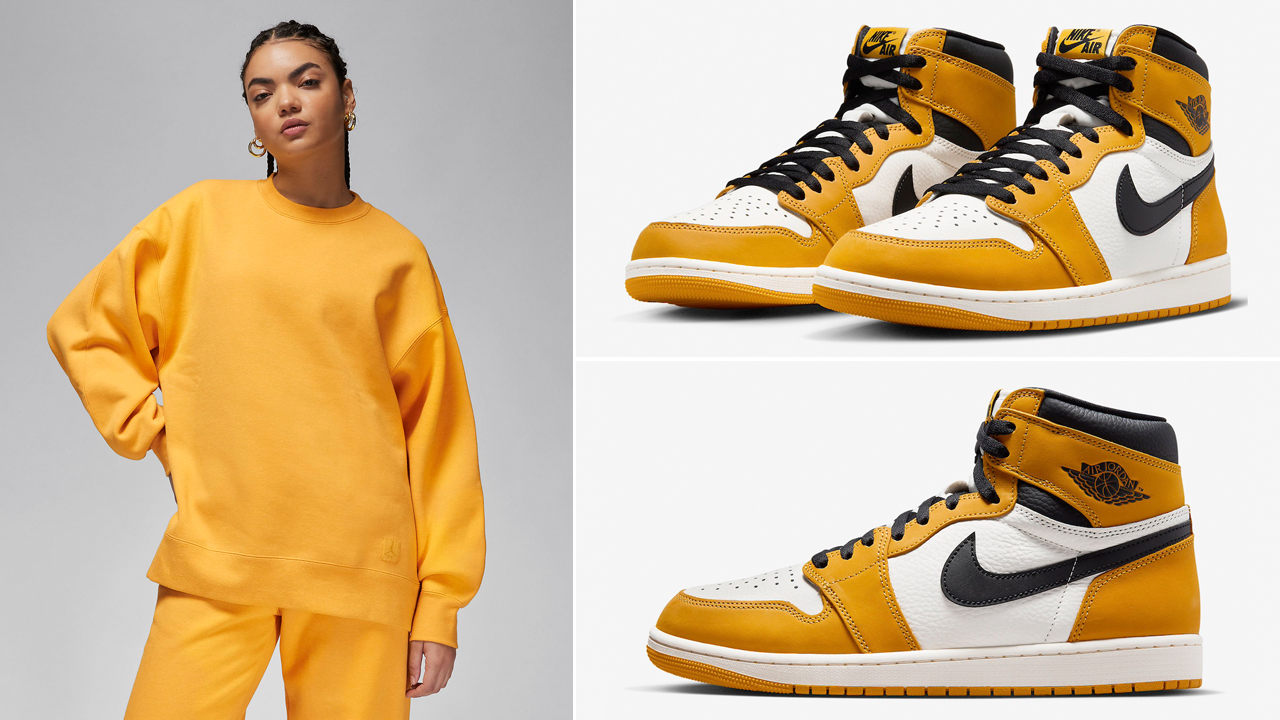 Air-Jordan-1-High-OG-Yellow-Ochre-Womens-Sweatshirt