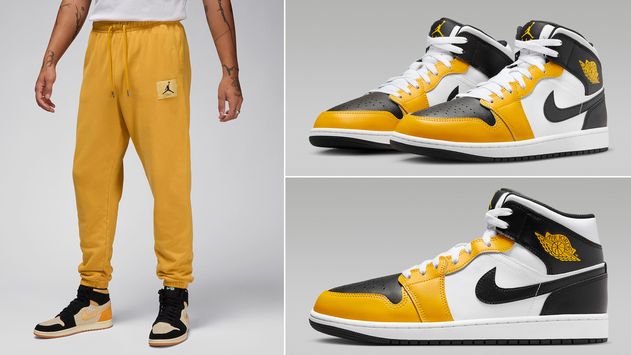 Air-Jordan-1-Mid-Yellow-Ochre-Pants-Outfit