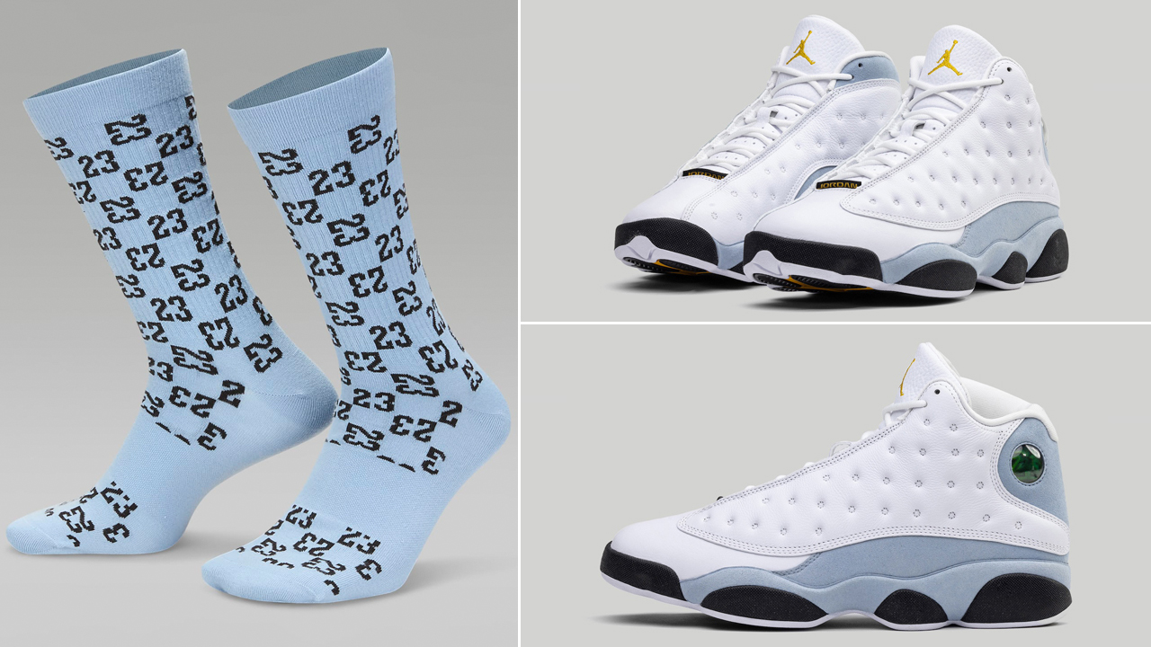 Air-Jordan-13-Blue-Grey-Matching-Socks