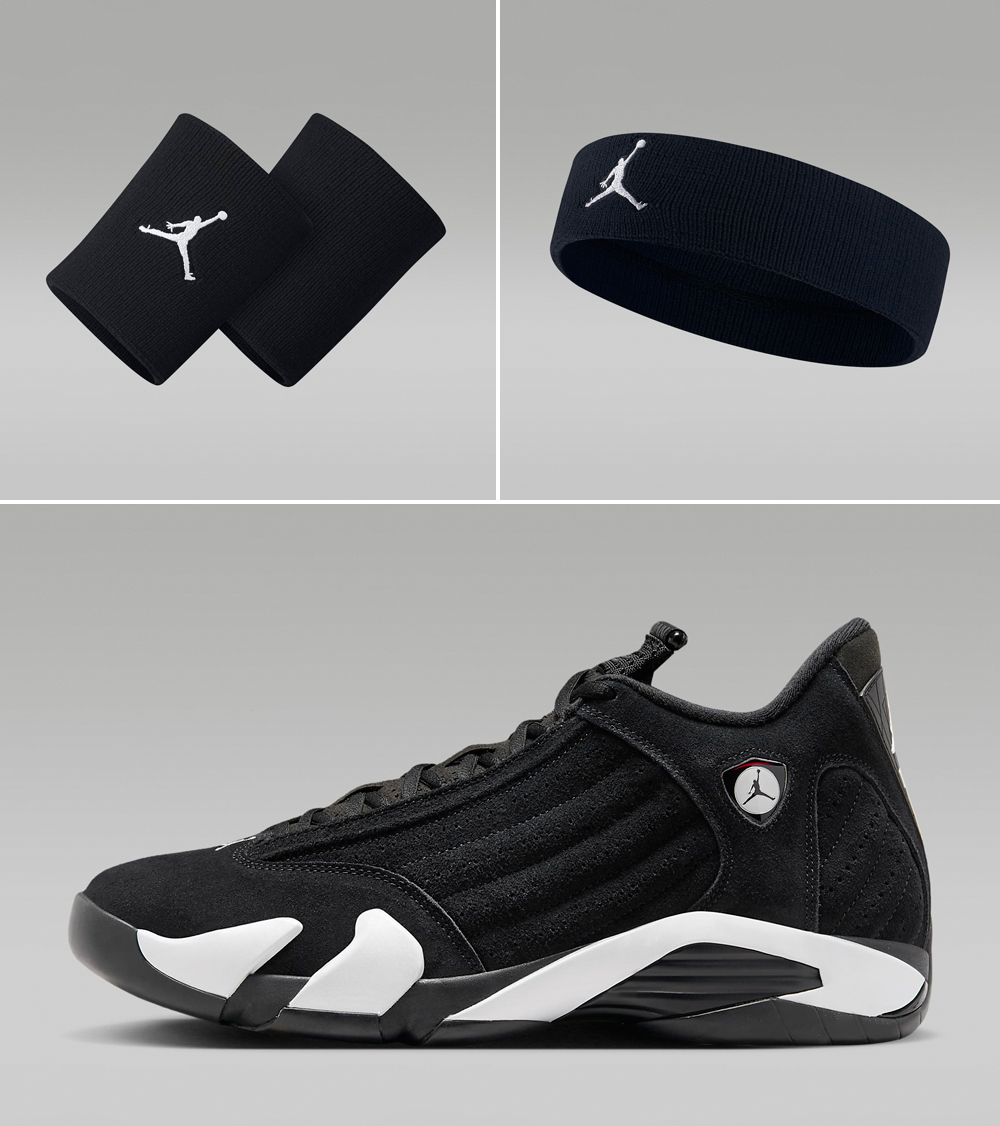 Air-Jordan-14-Black-White-Accessories