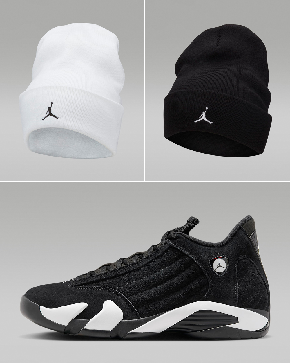 Air-Jordan-14-Black-White-Beanies-Hats