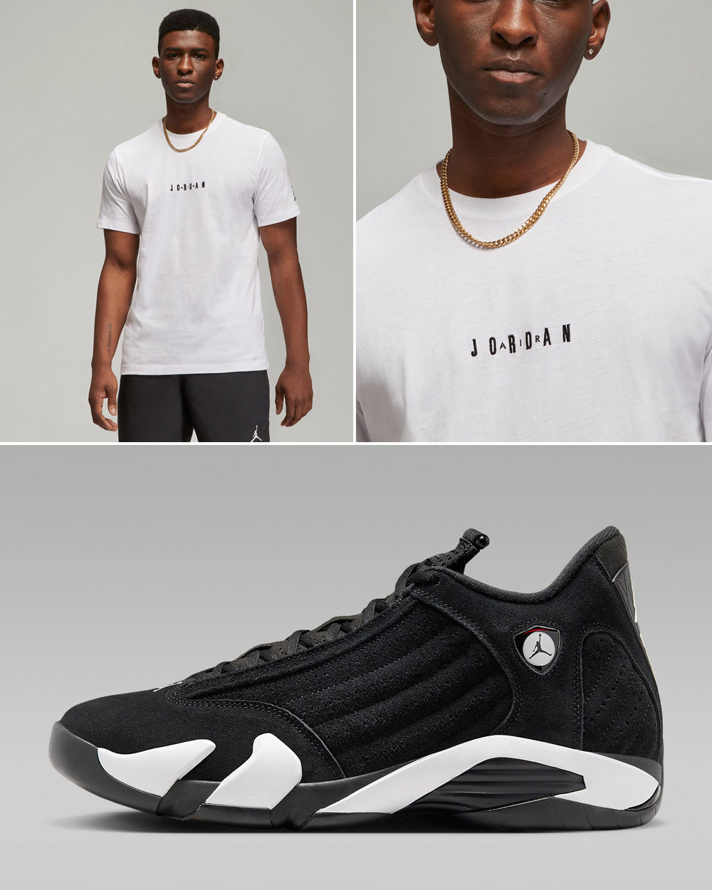 Air-Jordan-14-Black-White-T-Shirt-1
