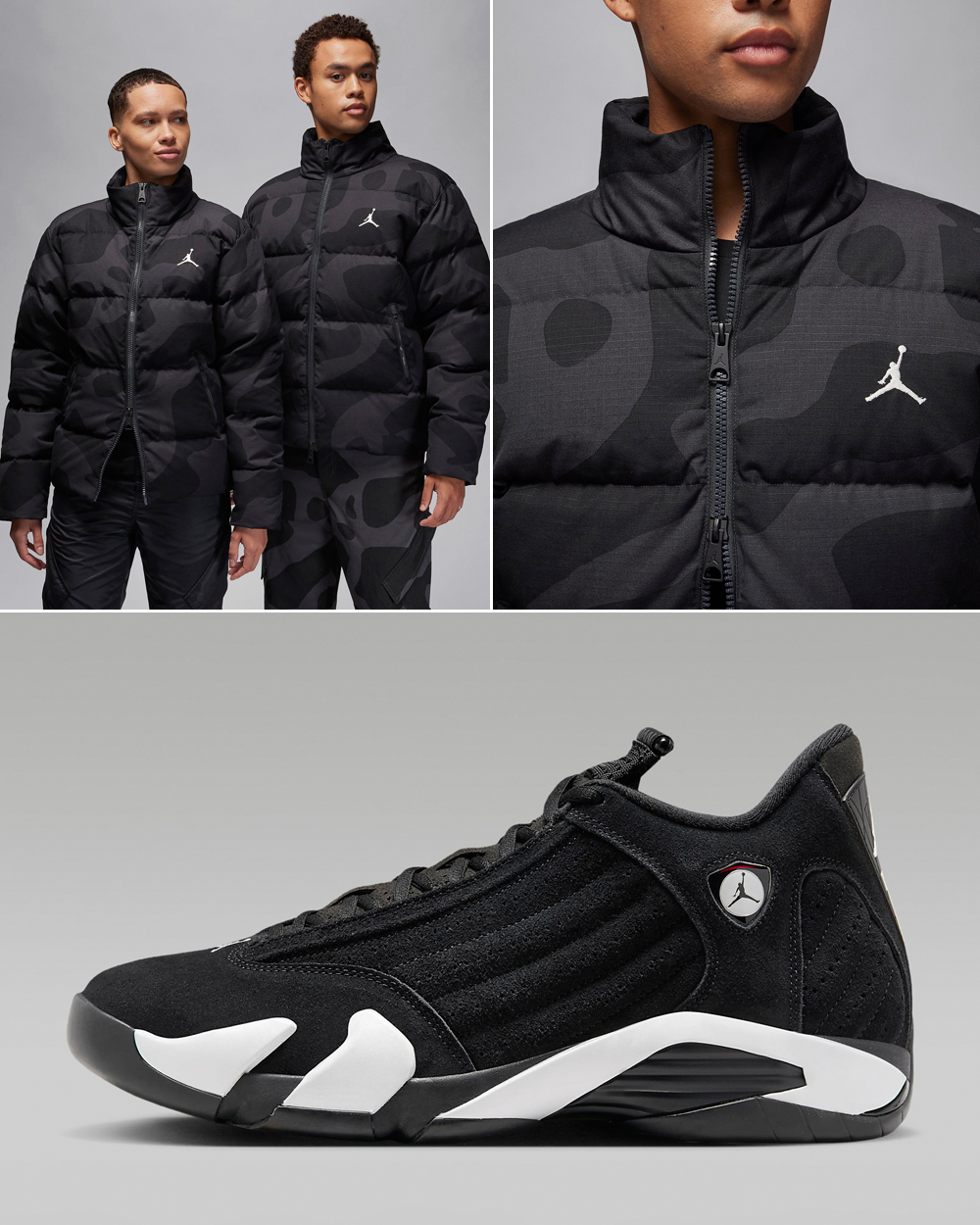 Air-Jordan-14-Black-White-Winter-Jacket-Outfit