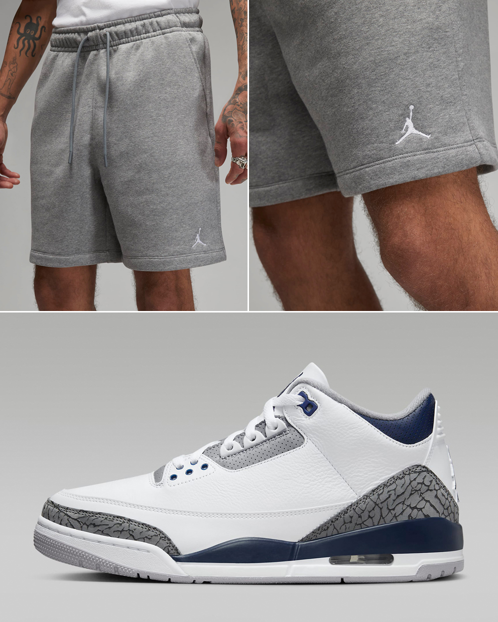 Air-Jordan-3-Midnight-Navy-Cement-Grey-Fleece-Shorts