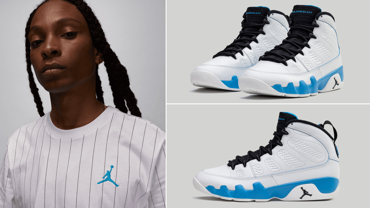 Jordan 9 shop unc outfit