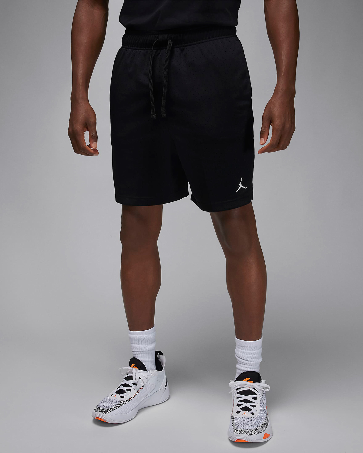 Jordan-Dri-Fit-Sport-Mesh-Shorts-Black-White-1