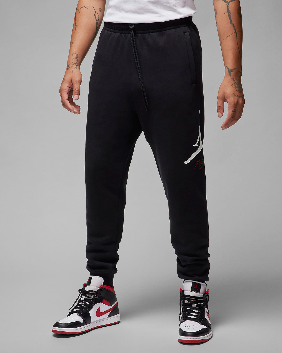 Jordan-Essentials-Fleece-Pants-Black-White-Red-1