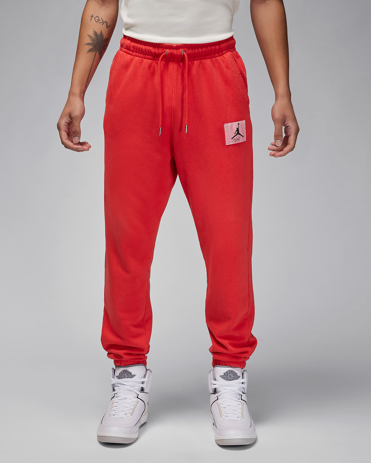 Jordan-Essentials-Washed-Fleece-Pants-Lobster-Red