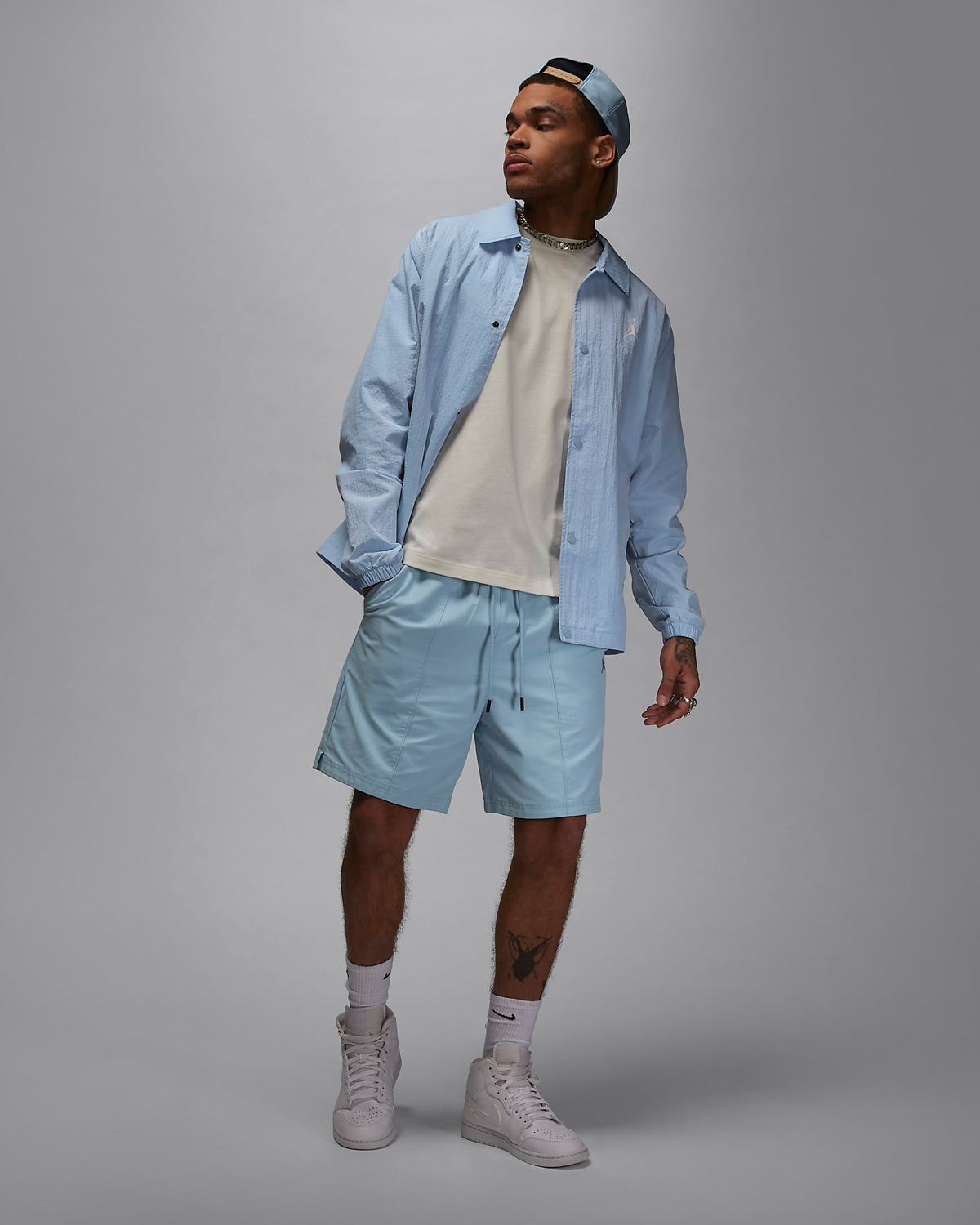 Jordan-Essentials-Woven-Shorts-Blue-Grey-Outfit