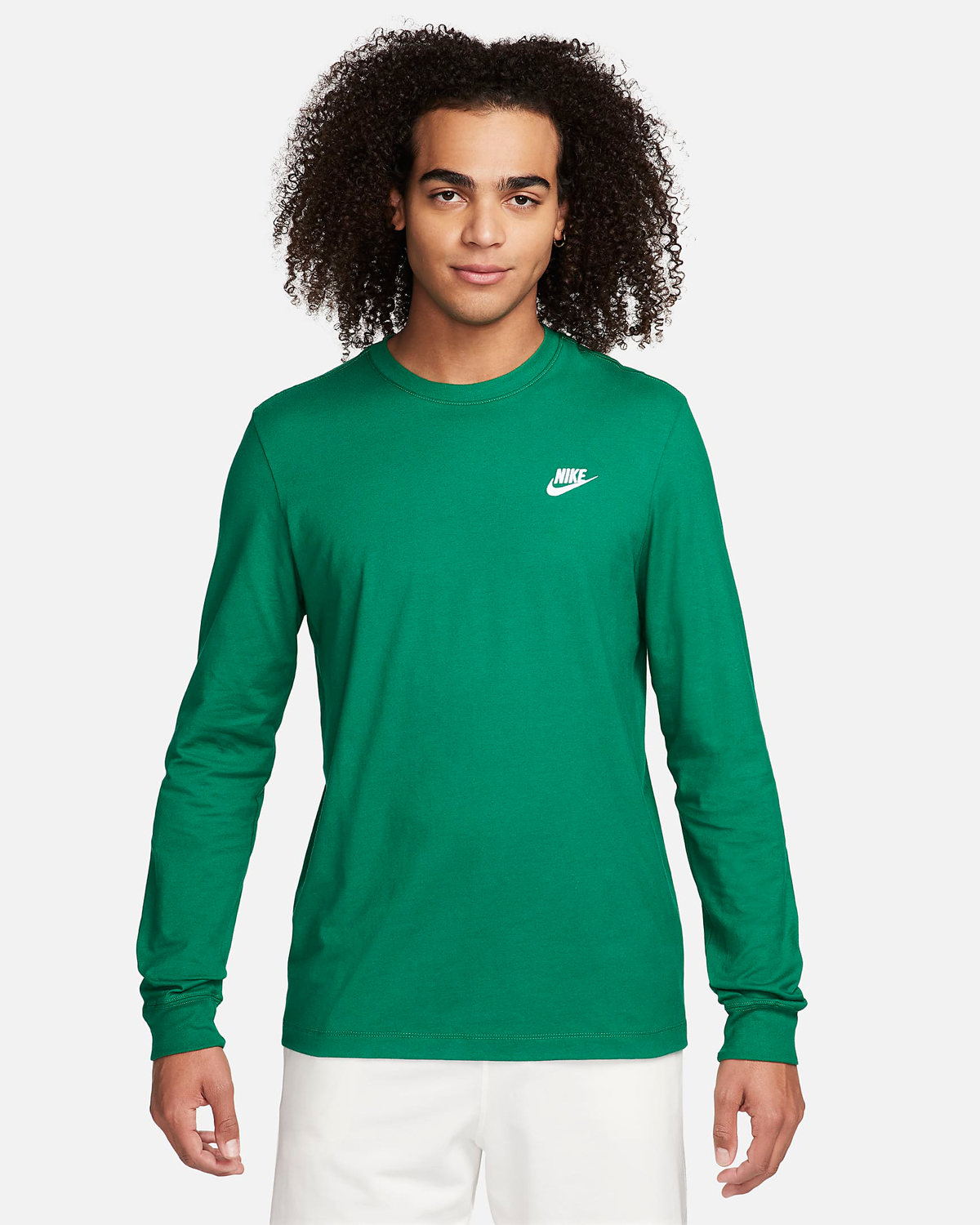 Nike-Club-Long-Sleeve-T-Shirt-Malachite-Green