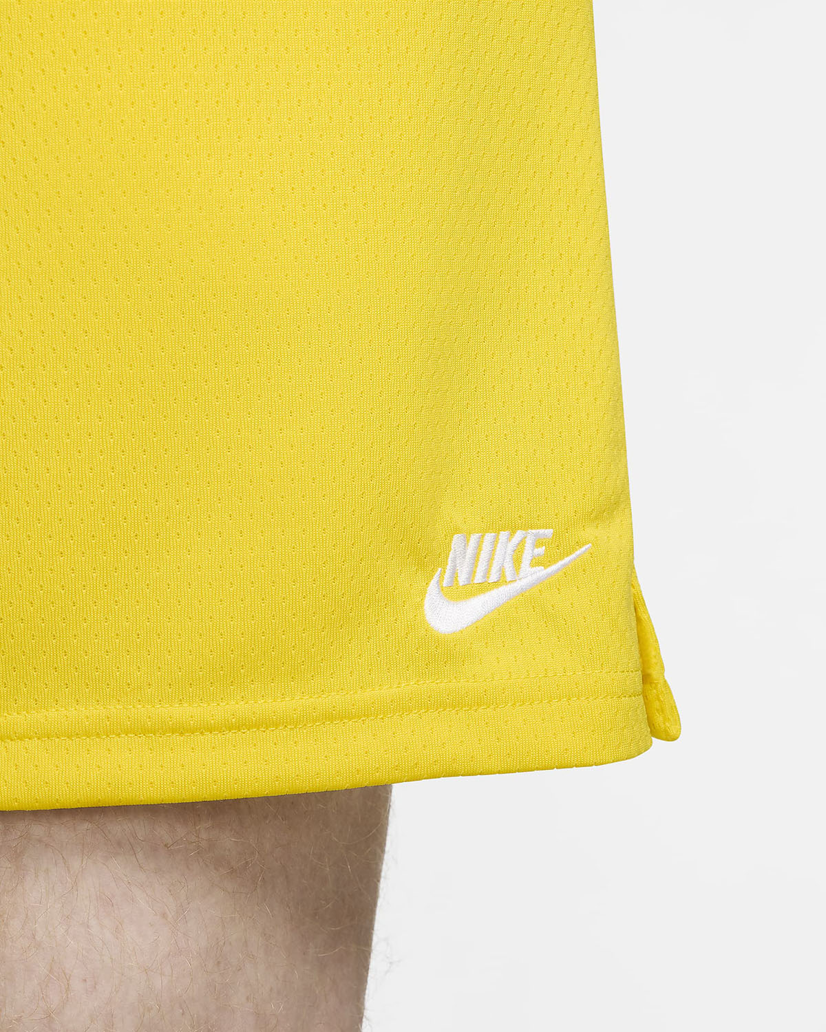 Nike Club Mesh Flow Shorts Lightning Yellow 3