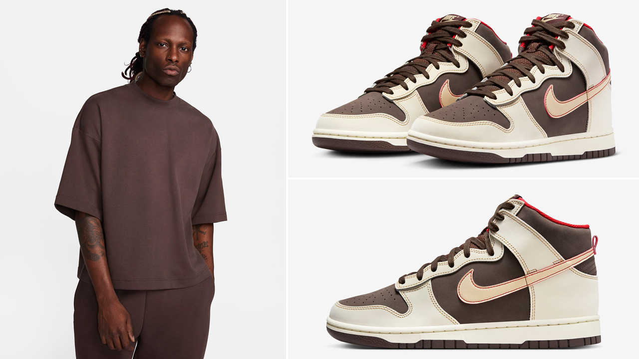 Nike-Dunk-High-Baroque-Brown-Shirt