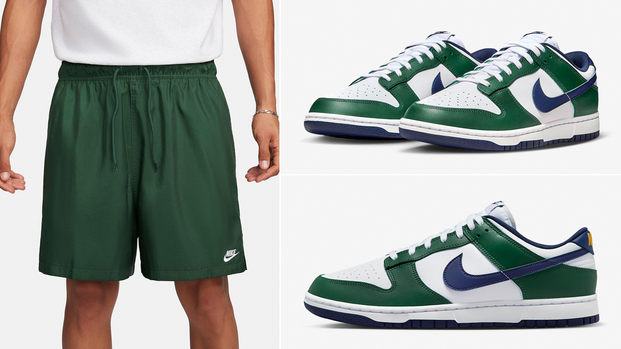 Nike-Dunk-Low-Fir-Midnight-Navy-Shorts