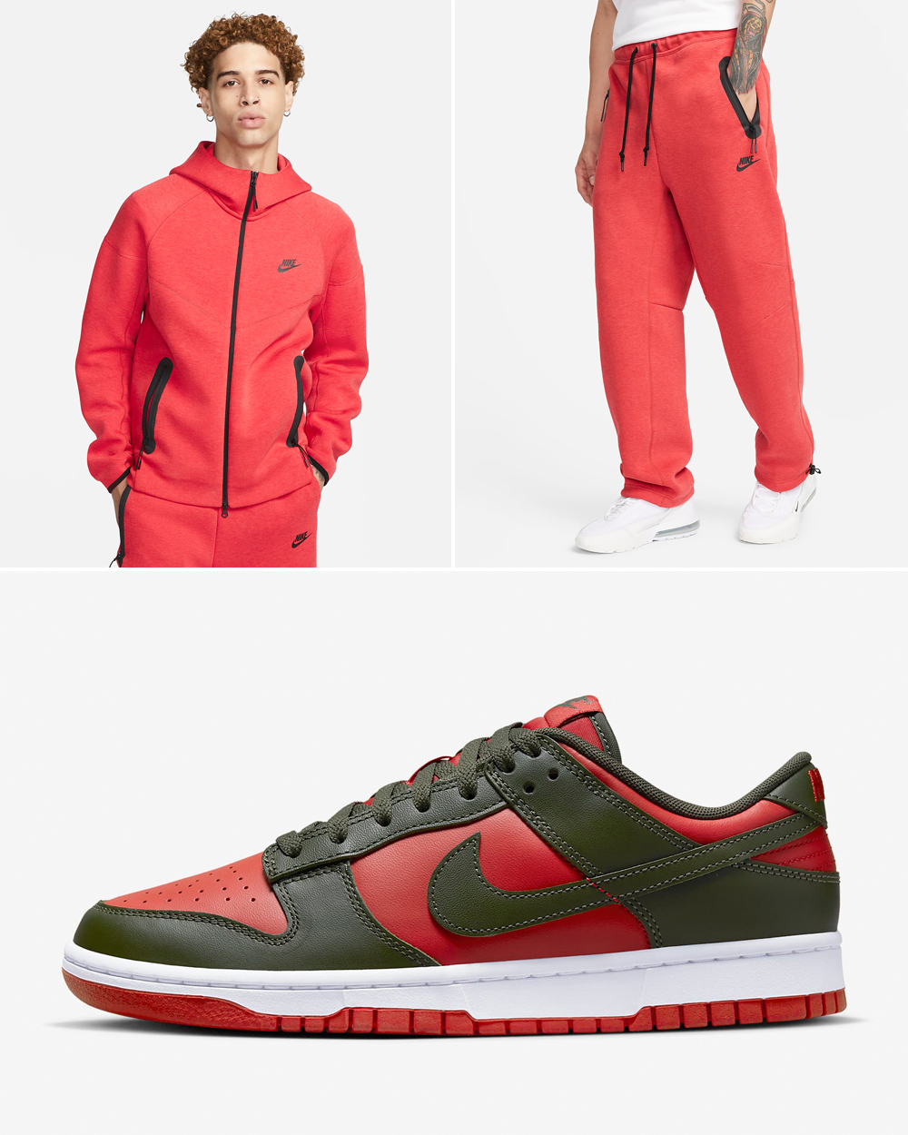 Nike Dunk Low Mystic Red Clothing Match