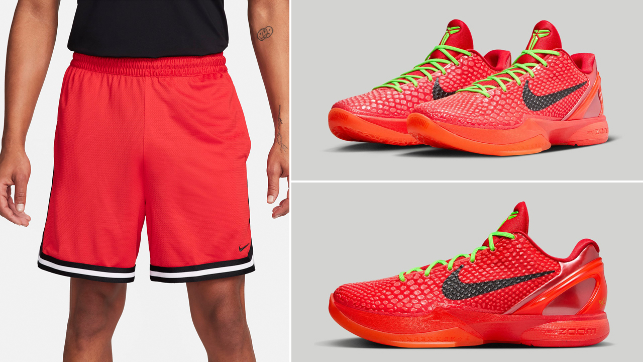Nike Kobe 6 Protro Reverse Grinch Basketball Shorts
